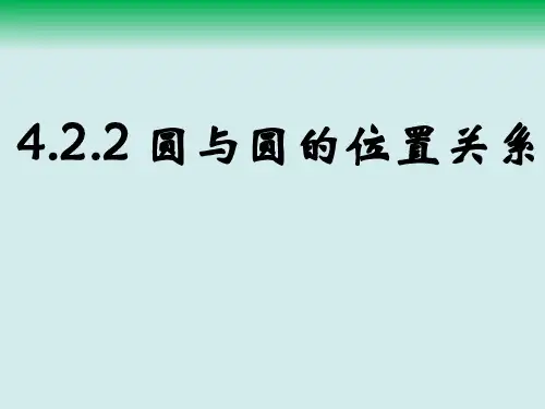 高中数学课件-2 2圆与圆的位置关系(共25张PPT)