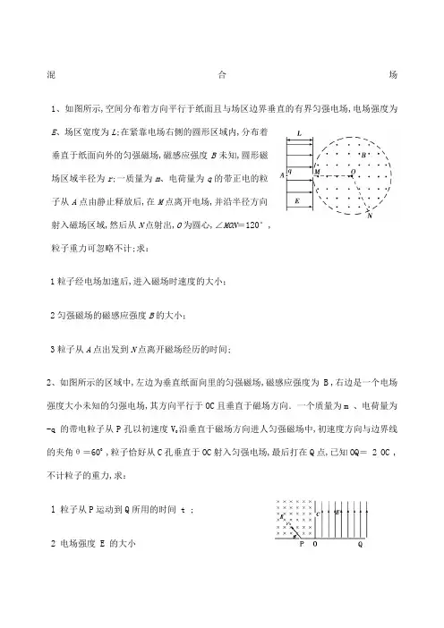 高二物理混合场题目