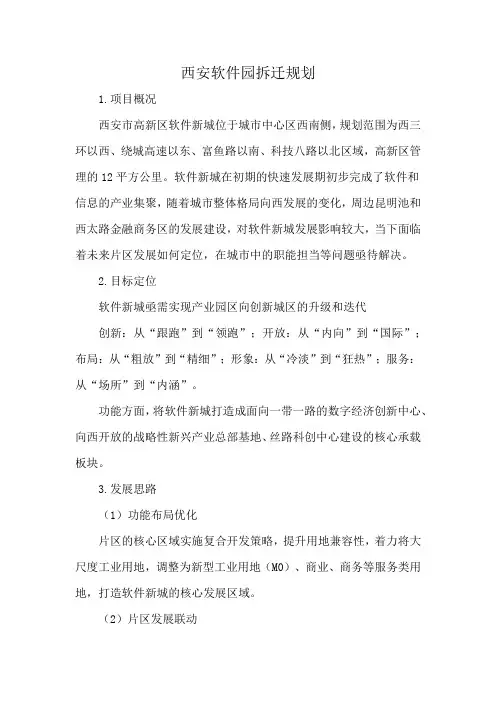 西安软件园拆迁规划