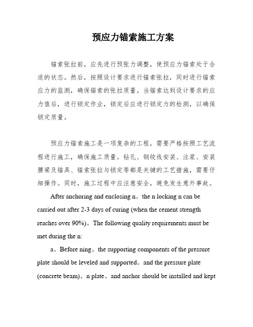预应力锚索施工方案