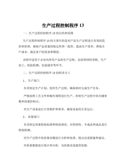 生产过程控制程序13