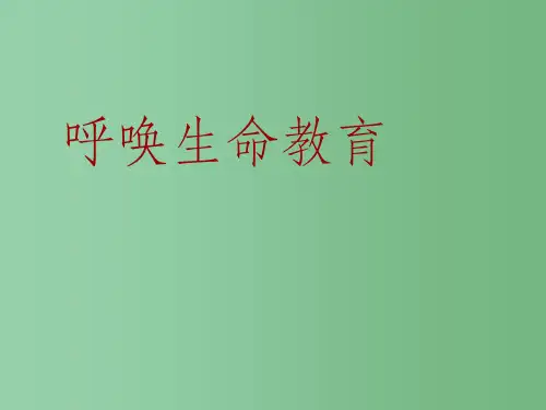 高中语文《呼唤生命教育》精品-粤教版必修4