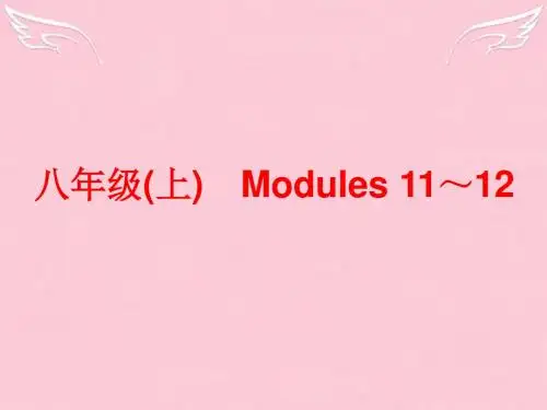 【浙江新中考】中考英语总复习 八上 Modules 11-12课件