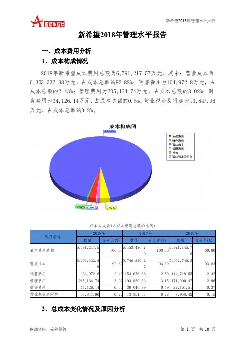 新希望2018年管理水平报告-智泽华