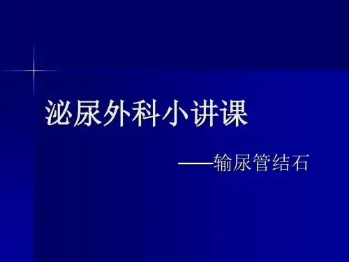 泌尿外科小讲课之输尿管结石PPT课件