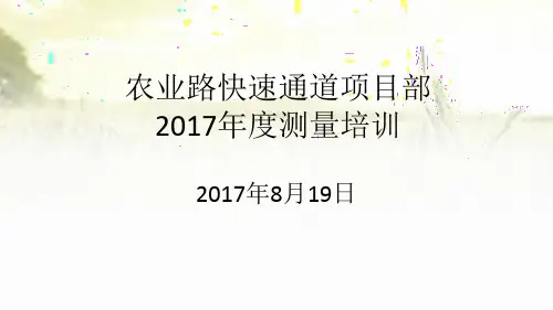 道路测量培训资料 PPT
