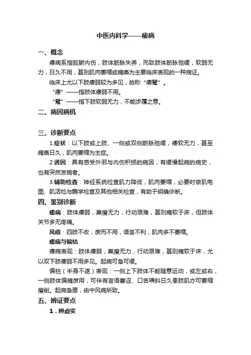 中医内科学——痿病