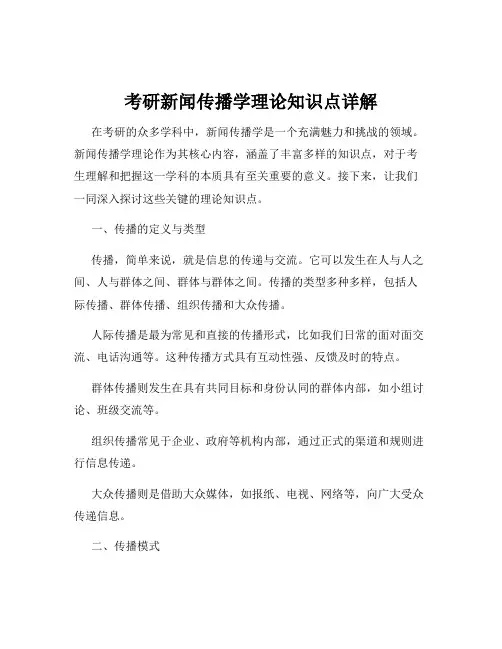 考研新闻传播学理论知识点详解