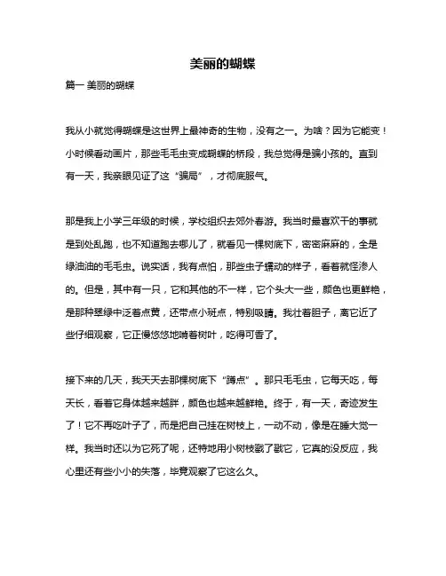 作文《美丽的蝴蝶》