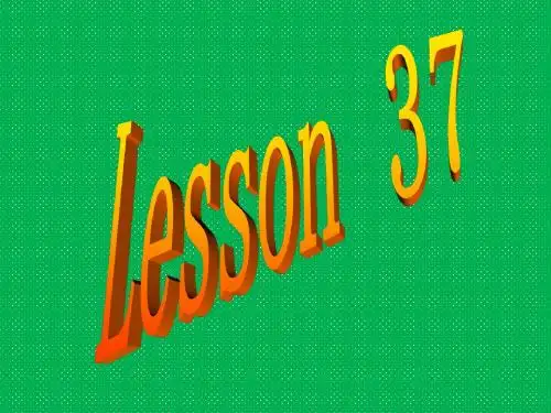 冀教版英语八年级上册Lesson37课件