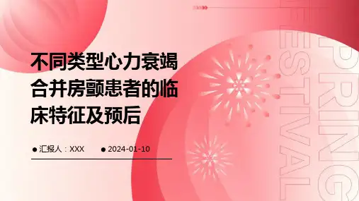 不同类型心力衰竭合并房颤患者的临床特征及预后PPT演示课件