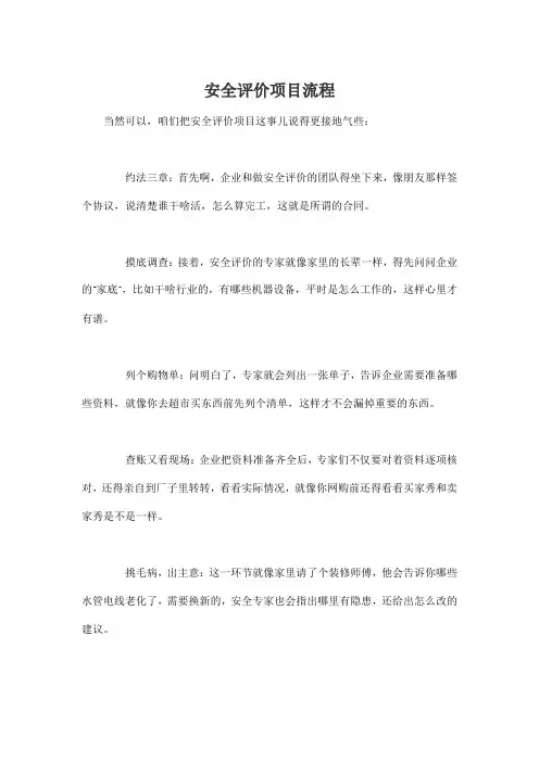 安全评价项目流程