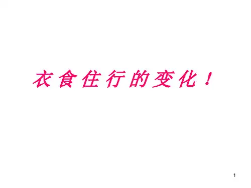 从衣食住行看中国发展PPT课件