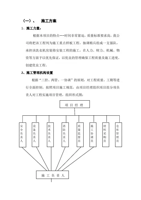 洗衣机施工方案