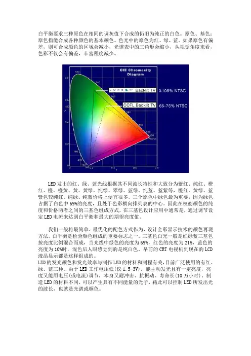 浅谈LED发光颜色和发光效率