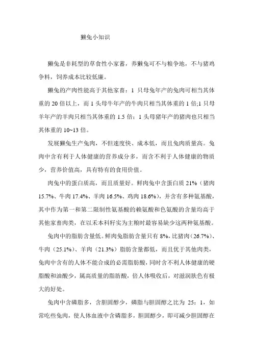 獭兔小知识
