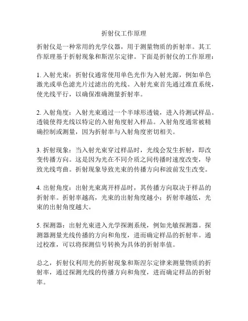 折射仪工作原理