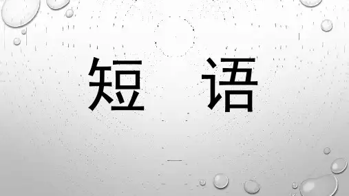 人教部编版七年级下册汉语知识短语结构类型课件(25张)