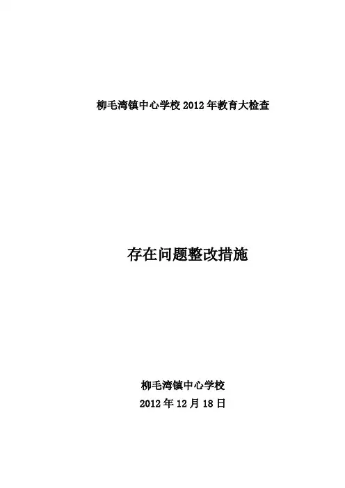 2012年教育检查整改措施