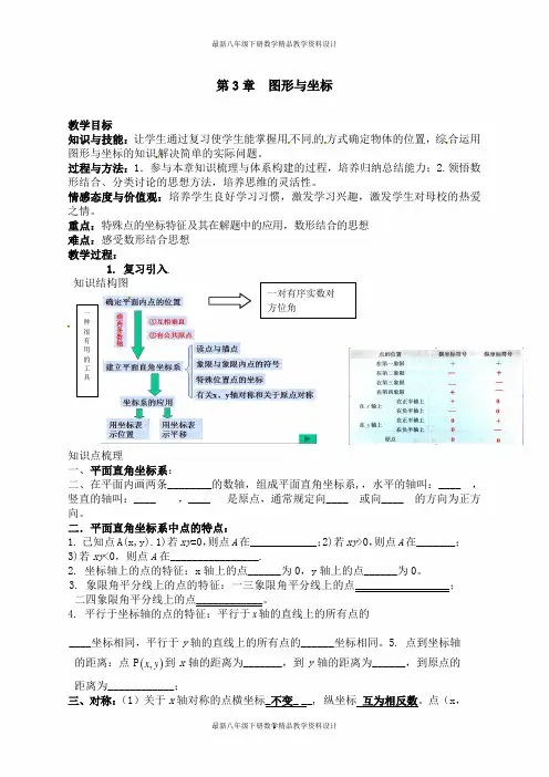 最新湘教版八年级下册数学精品教案第3章复习