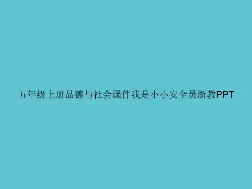 【实用】五年级上册品德与社会我是小小安全员浙教ppt资料