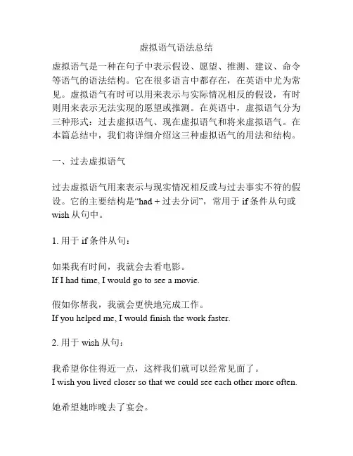 虚拟语气语法总结