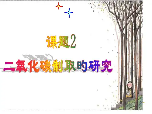 课题2《二氧化碳制取的研究》省名师优质课赛课获奖课件市赛课一等奖课件