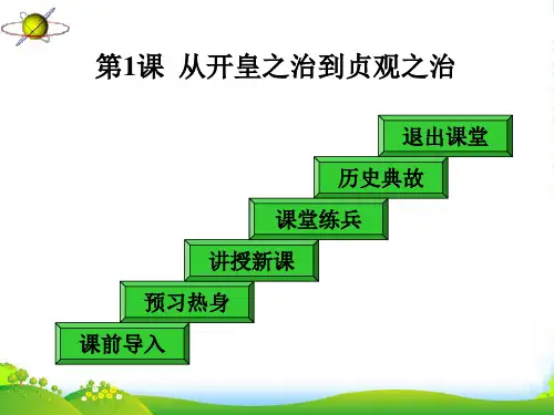 重庆市涪陵九中七年级历史《第1课从开皇之治到贞观之治》课件人教版