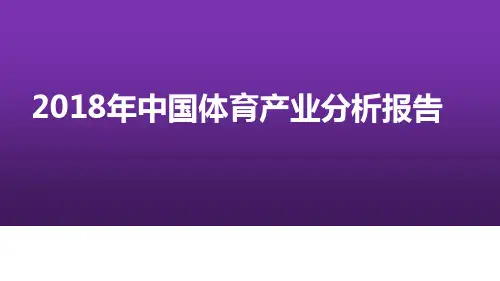 2018年中国体育产业市场分析报告