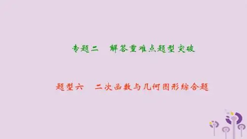 中考数学二轮复习专题二解答重难点题型突破题型六二次函数与几何图形综合题课件