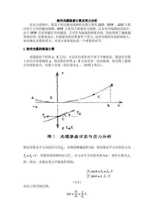 架空光缆弧垂计算及受力分析