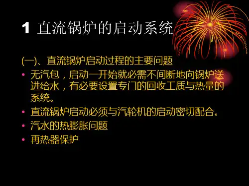 直流锅炉的启动系统