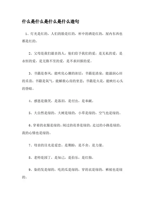 什么是什么是什么是什么造句
