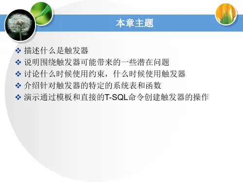 最新十二章触发器ppt课件