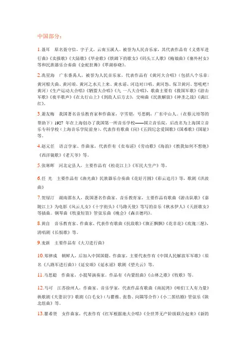 音乐常识