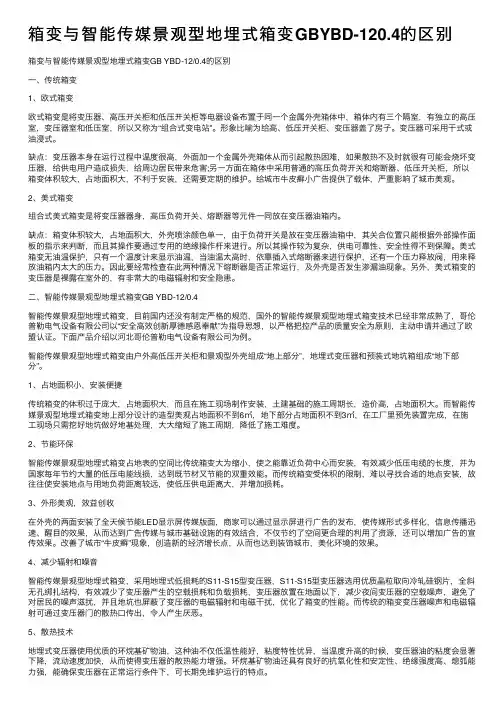 箱变与智能传媒景观型地埋式箱变GBYBD-120.4的区别