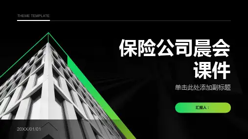保险公司晨会课件