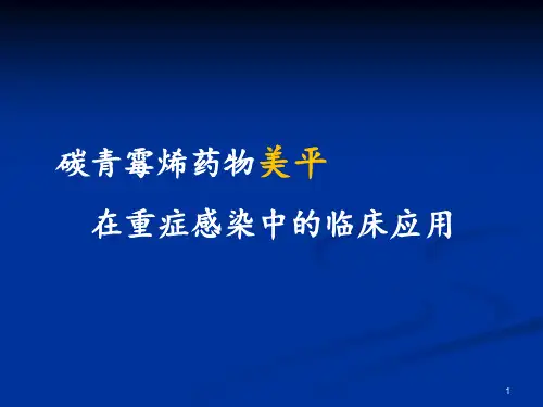 美罗培南在重症感染中的应用ppt课件