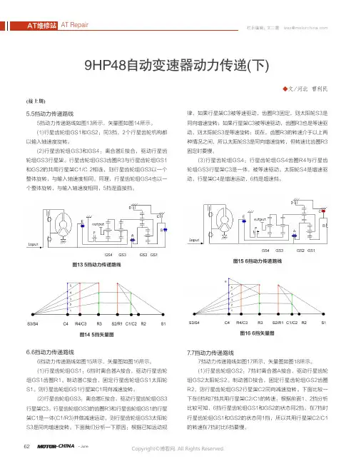 9HP48自动变速器动力传递(下)