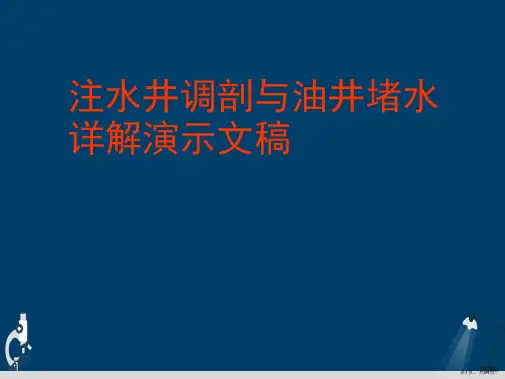 注水井调剖与油井堵水详解演示文稿