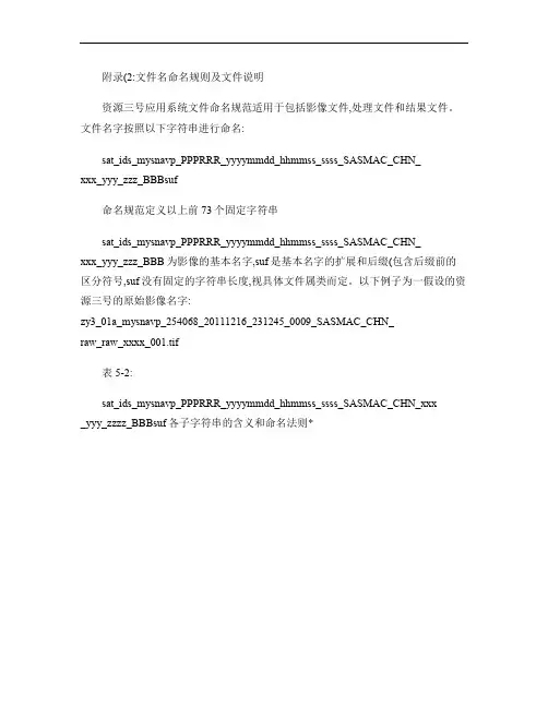 资源三号影像数据文件名命名规则.
