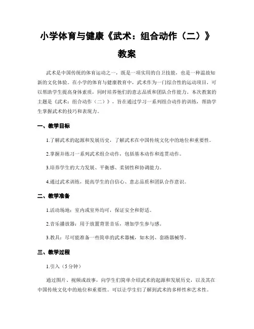 小学体育与健康《武术：组合动作(二)》教案