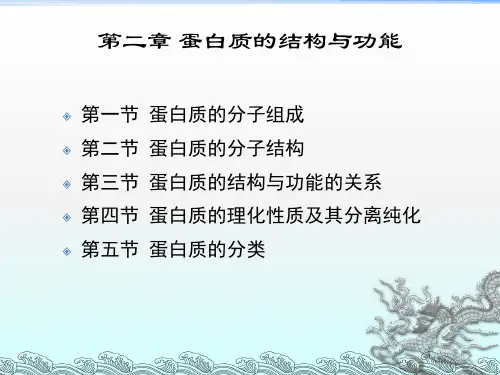 蛋白质的结构与功能(2)