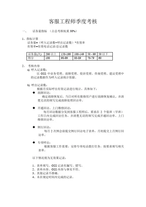 坐席考核