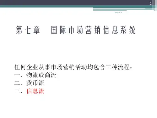 第七章--国际市场营销信息系统