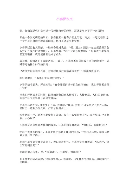 小赛罗作文