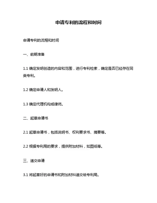 申请专利的流程和时间