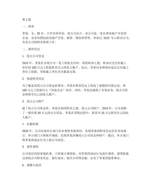 会计人员触犯法律的案例(3篇)