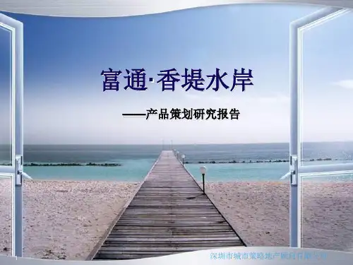 东莞富通香堤水岸产品策划研究报告