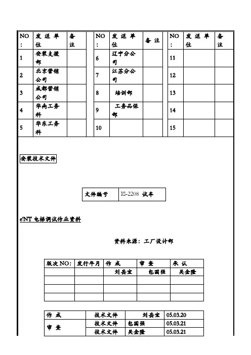 永大日立电梯调试说明